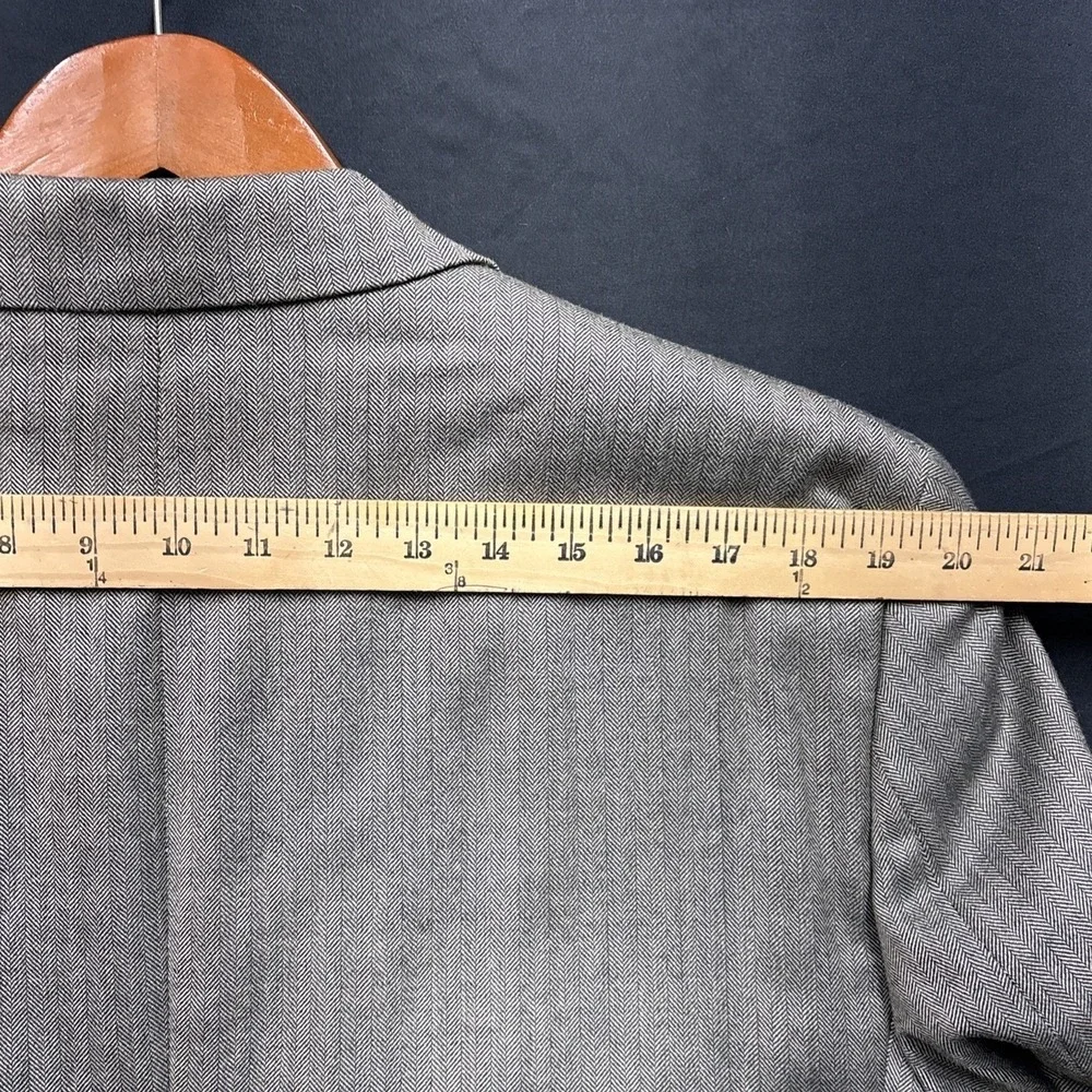 Lauren Ralph Lauren Silk Wool Blazer Sport Coat Men's Size 40R Gray 2 Button